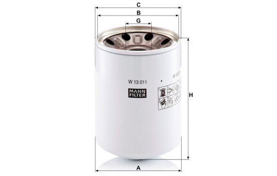 Oil filter W 13 011 x MANN-FILTER, Image 2