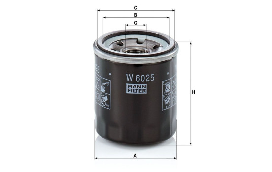 Oil Filter W 6025 Mann, Image 3