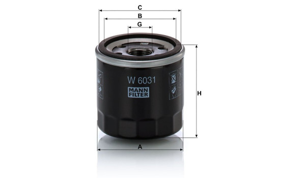 Oil filter W 6031 Mann, Image 2