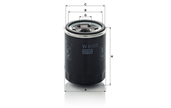 Oil Filter W 610/2 MANN-FILTER, Image 4