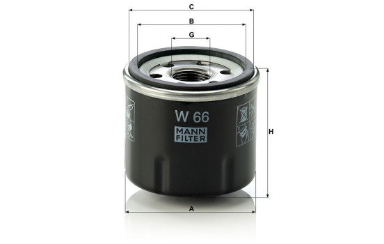 Oil Filter W 66 MANN-FILTER, Image 3