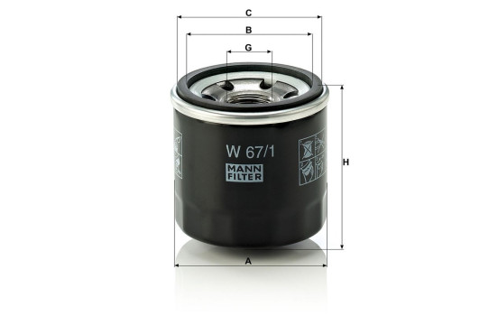 Oil Filter W 67/1 Mann, Image 3