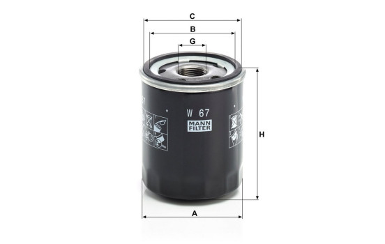 Oil Filter W 67 Mann, Image 3