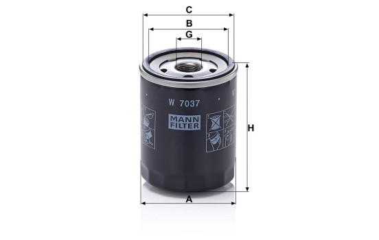Oil Filter W 7037 Mann, Image 5