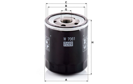 Oil Filter W 7061 Mann, Image 3
