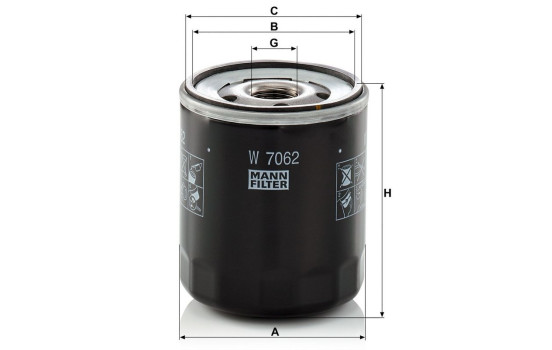 Oil Filter W 7062 MANN-FILTER, Image 3