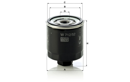 Oil Filter W 712/52 MANN-FILTER, Image 7