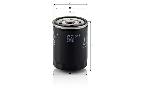 Oil Filter W 713/18 MANN-FILTER, Image 3