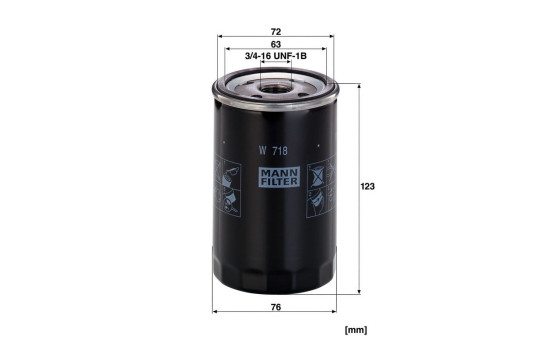 Oil Filter W 718 Mann, Image 3