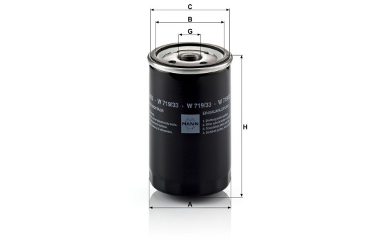 Oil Filter W 719/33 Mann, Image 4