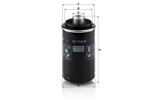Oil Filter W 719/45 MANN-FILTER, Image 3