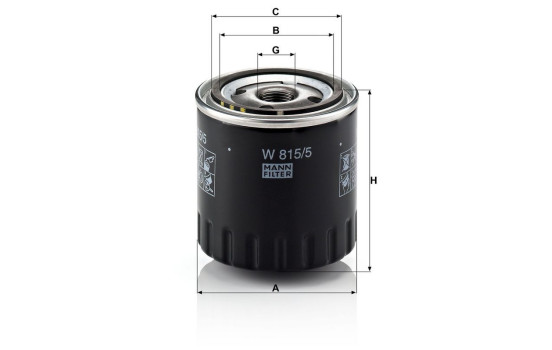Oil Filter W 815/5 MANN-FILTER, Image 4