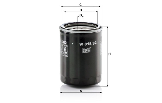 Oil Filter W 815/82 Mann, Image 3