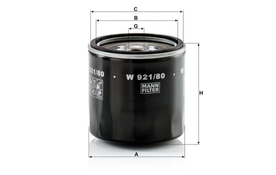 Oil Filter W 921/80 Mann, Image 3