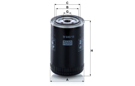 Oil Filter W 940/15 n Mann, Image 3