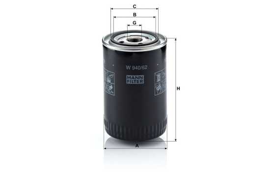 Oil Filter W 940/62 Mann, Image 3