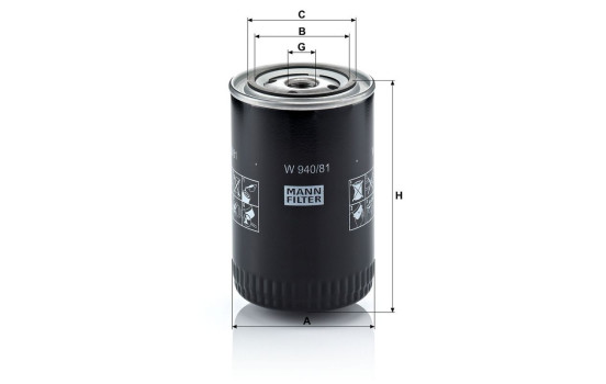 Oil Filter W 940/81 Mann, Image 3