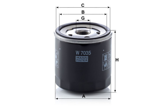 Oil Filter W7035 Mann, Image 3
