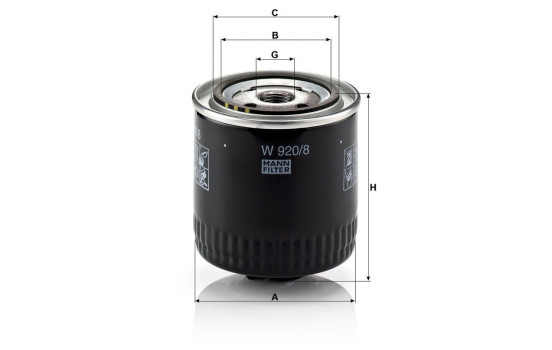 Oil Filter W9208 MANN-FILTER, Image 3