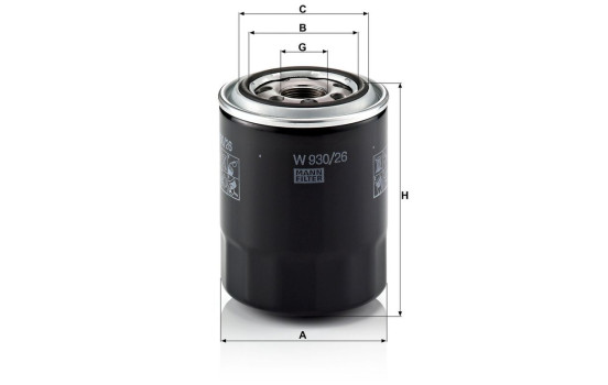 Oil Filter W93026 MANN-FILTER, Image 3