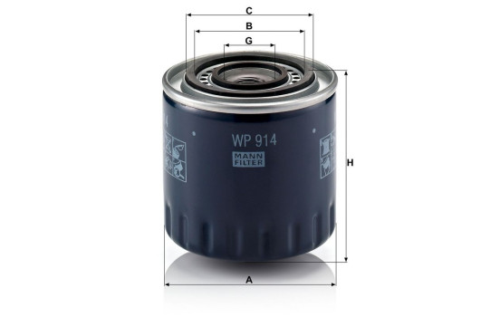 Oil Filter WP 914 Mann, Image 4