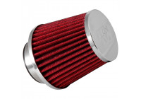 K&N RG-Series universal replacement filter with 3 connection diameters - Length 114mm - Red (RG-1003RD-L