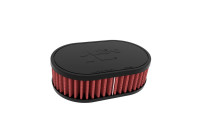 K&N Universal Air Filter Oval with 52mm offset connection (13mm), 178mm x 114mm bottom, 51mm high