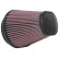 K&N universal oval/conical filter 100mm connection 174x134 Bottom, 114x82 Top, 127mm Height (RU-70, Thumbnail 2