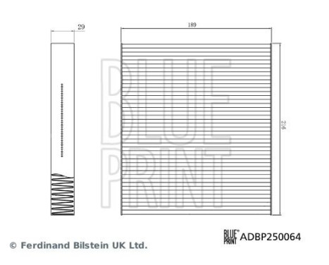 cabin air filter ADBP250064 Blue Print, Image 2