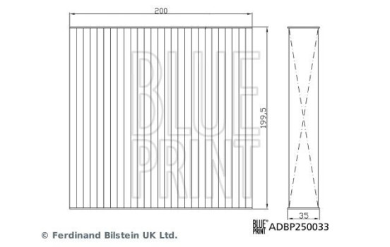 Cabin filter ADBP250033 Blue Print, Image 2