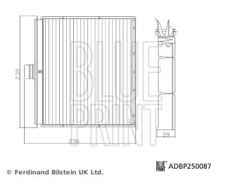 Cabin filter ADBP250087 Blue Print, Image 3
