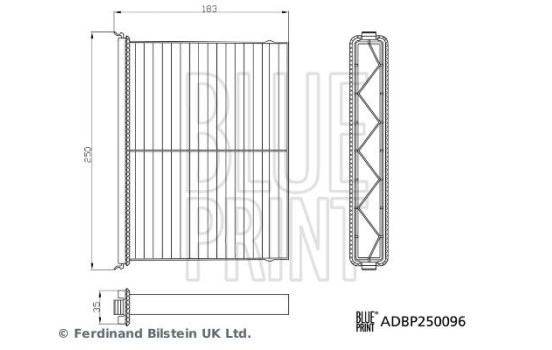 Cabin filter ADBP250096 Blue Print, Image 3