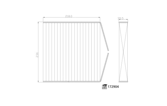 Filter, interior air 172904 FEBI