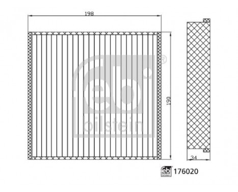 Filter, interior air 176020 FEBI