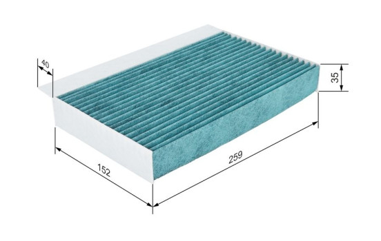 Filter, interior air + A8534 Bosch, Image 8