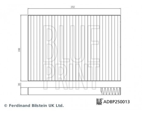 Filter, interior air ADBP250013 Blue Print, Image 2