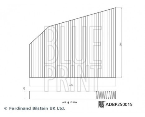Filter, interior air ADBP250015 Blue Print, Image 2