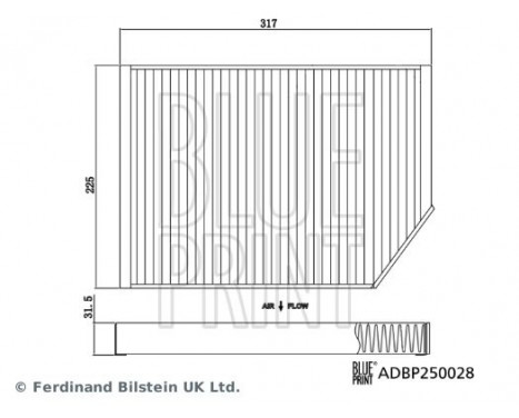 Filter, interior air ADBP250028 Blue Print, Image 3