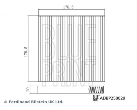 Filter, interior air ADBP250029 Blue Print