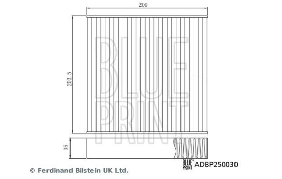 Filter, interior air ADBP250030 Blue Print, Image 3