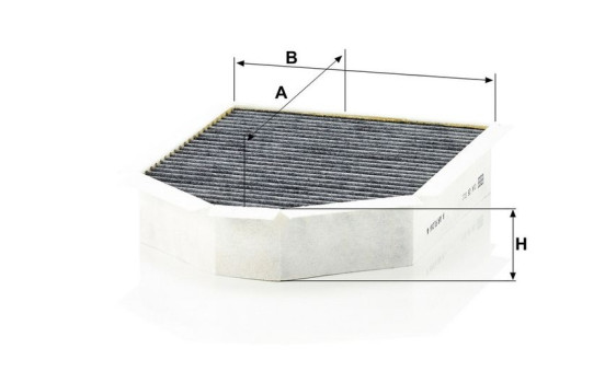 Filter, interior air adsotop CUK 26 011 Mann, Image 3
