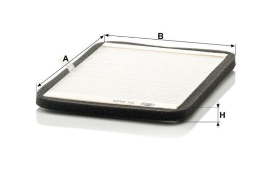 Filter, interior air CU 2424 MANN-FILTER, Image 3