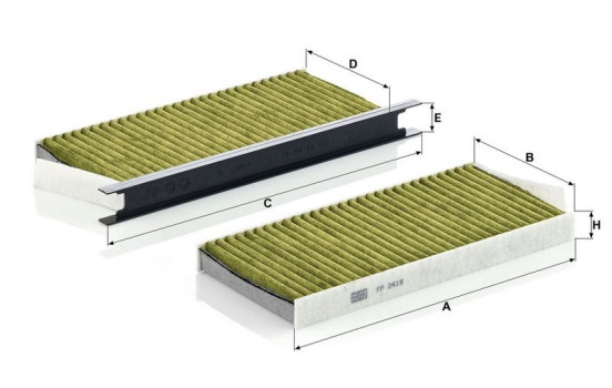 Filter, interior air Frecious Plus FP 2418-2 Mann, Image 3