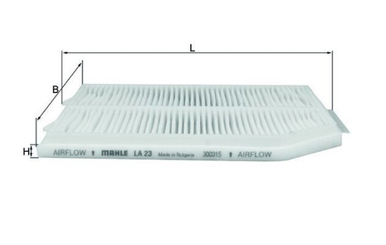 Filter, interior air LA 23 Mahle, Image 2