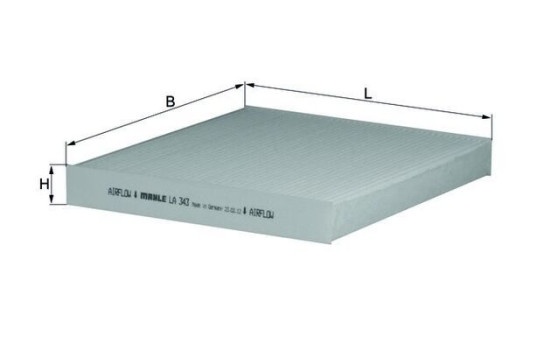 Filter, interior air LA 343 Mahle, Image 2