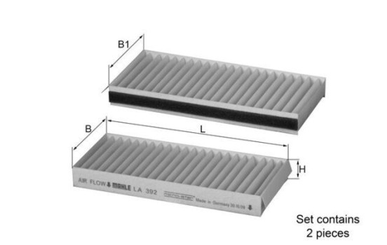 Filter, interior air LA 392/S Mahle