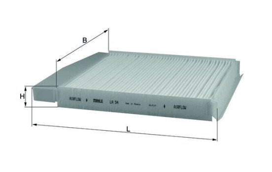 Filter, interior air LA 54 Mahle, Image 2