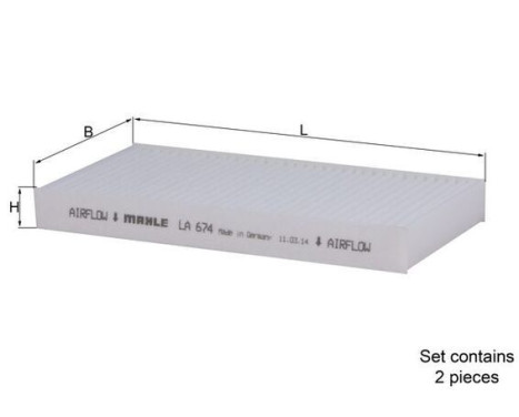 Filter, interior air LA 674/S Mahle