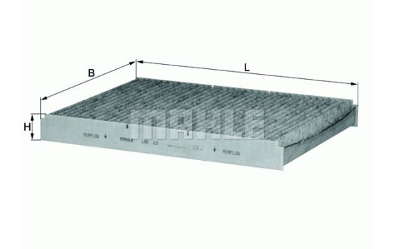 Filter, interior air LAK 63 Mahle