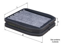 Filter, interior air LKK 165/S Mahle